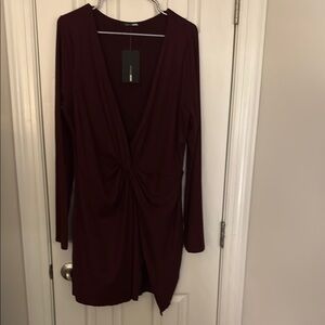 Fashion Nova sugar frenzy, Long Sleeve V-Neck Bodycon Dress